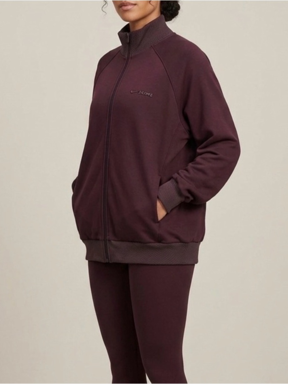 Nike Burgundy Full-Zip Track Jacket